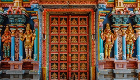 India Tanjore Temple door